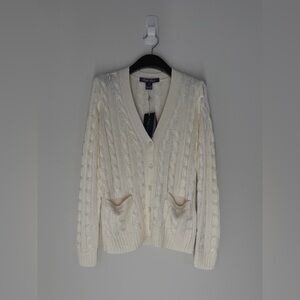 Ralph Lauren Collection Cable-Knit Silk Cardigan Sweater